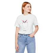 Cute Cat Devotion Unisex Short Sleeve Tee - Fun & Playful T-Shirt for Cat Lovers