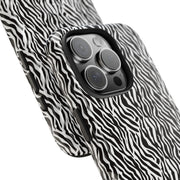 Zebra Print Tough Phone Case - Durable Protection for Style and Function