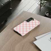 Stylish Pink Plaid Samsung Galaxy Tough Case for Smartphones