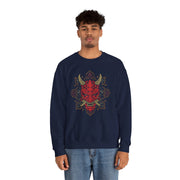 Heavy Blend™ Crewneck Sweatshirt with Bold Mask Design