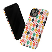 Colorful Playing Card Pattern Tough Case for iPhone