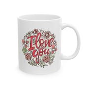 Floral Love Ceramic Mug - Perfect Gift for Coffee Lovers