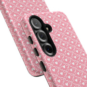 Cute Patterned Samsung Galaxy Phone Case - Tough Cases with Pink Hearts