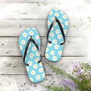 Floral Blue Flip Flops - Summer Chic Sandals for Beach and Casual Wear