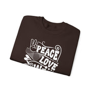 Peace Love Weed Unisex Crewneck Sweatshirt