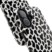 Stylish Cow Print Tough Phone Case - Durable Protection for Animal Lovers