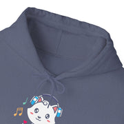 Cute Cat Music Lover Hoodie - Unisex Heavy Blend™ Sweatshirt