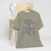 Floral Snake Unisex Jersey Tee - Stylish Graphic T-Shirt for Nature Lovers