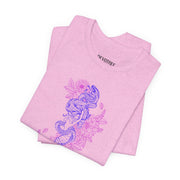 Bohemian Floral Snake Unisex Tee - Soft Pastel Color Shirt for Nature Lovers