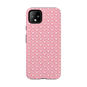 Pink Heart Pattern Tough Google Pixel Phone Case - Cute and Durable Protection