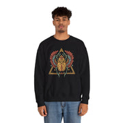 Vintage-Inspired Beetle Graphic Crewneck Sweatshirt | Unisex Heavy Blend