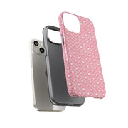 Pink Heart Pattern Tough iPhone Case - Durable Protection for Sweethearts