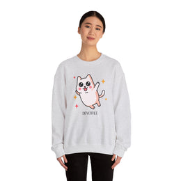 Cute Cat Graphic Unisex Crewneck Sweatshirt - DEVOTREE