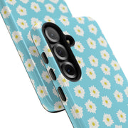 Floral Tough Samsung Galaxy Phone Case - Daisy Design for Summer Vibes