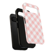 Chic Pink Gingham Google Pixel Phone Case for Tough Protection