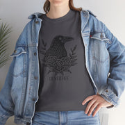 Devoted Raven Floral Unisex Heavy Cotton Tee