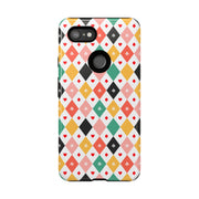 Colorful Diamond Pattern Google Pixel Phone Case - Tough Cases