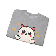 Cute Cat Graphic Unisex Crewneck Sweatshirt - DEVOTREE