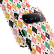 Colorful Diamond Pattern Google Pixel Phone Case - Tough Cases