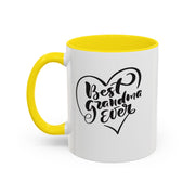 Best Grandma Ever Accent Coffee Mug - Perfect Gift for Mother's Day and Grandparent Celebrations