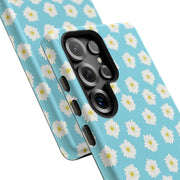 Floral Tough Samsung Galaxy Phone Case - Daisy Design for Summer Vibes