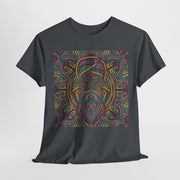 Trippy Nature Unisex Heavy Cotton Tee - Colorful Psychedelic Design
