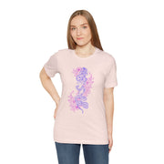 Bohemian Floral Snake Unisex Tee - Soft Pastel Color Shirt for Nature Lovers