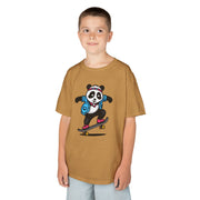 Skateboarding Panda Kids Tee - Fun Cotton T-Shirt for Active Kids