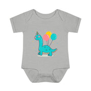 Cute Dinosaur Birthday Bodysuit for Infants - Fun Baby Clothes with Balloons