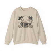 Tropical Paradise Sweatshirt - Unisex Heavy Blend™ Crewneck with Palm Trees & Parrots