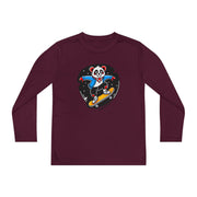 Youth Skateboarding Panda Long Sleeve Tee - Fun and Sporty Design for Active Kids