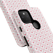 Pink Heart Pattern Google Pixel Tough Case - Stylish and Durable Phone Cover