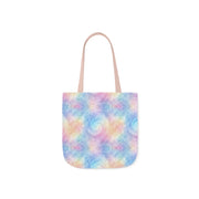 Pastel Tie-Dye Canvas Tote Bag with 5-Color Straps