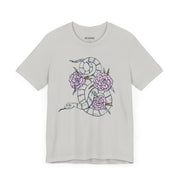 Floral Snake Unisex Jersey Tee - Stylish Graphic T-Shirt for Nature Lovers