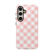 Stylish Pink Plaid Samsung Galaxy Tough Case for Smartphones