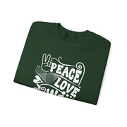 Peace Love Weed Unisex Crewneck Sweatshirt