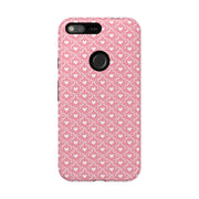 Pink Heart Pattern Tough Google Pixel Phone Case - Cute and Durable Protection