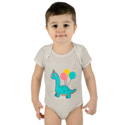 Cute Dinosaur Birthday Bodysuit for Infants - Fun Baby Clothes with Balloons