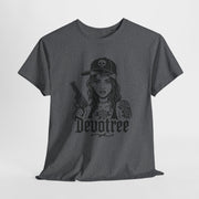 Devotree Unisex Heavy Cotton Tee - Edgy Tattooed Woman Design