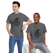 Devoted Raven Floral Unisex Heavy Cotton Tee