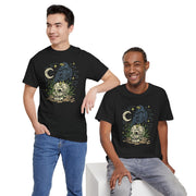 Gothic Raven and Skull Unisex Heavy Cotton Tee