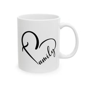 Modern Black Script Ceramic Mug - 11oz & 15oz Options for Coffee Lovers