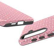 Cute Patterned Samsung Galaxy Phone Case - Tough Cases with Pink Hearts