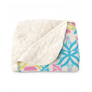 Cozy Floral Sherpa Fleece Blanket - Perfect for Home Decor & Gifts