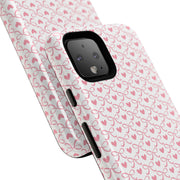 Pink Heart Pattern Google Pixel Tough Case - Stylish and Durable Phone Cover