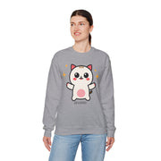 Cute Cat Graphic Unisex Crewneck Sweatshirt - DEVOTREE