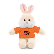Cute Stuffed Animal with 'Love You' Tee - Perfect Gift for Kids and Beloved Ones