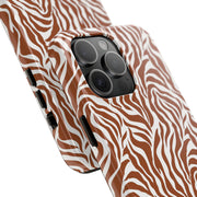 Stylish Zebra Print Tough Phone Case - Durable Protection & Trendy Design