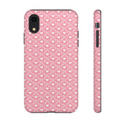 Pink Heart Pattern Tough iPhone Case - Durable Protection for Sweethearts