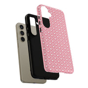Cute Patterned Samsung Galaxy Phone Case - Tough Cases with Pink Hearts